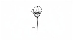 April Birth Flower Tattoo