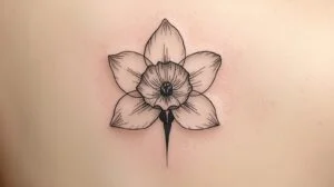 December Birth Flower Tattoo