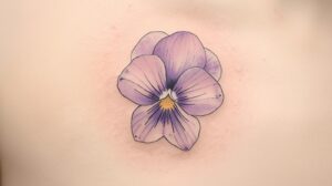 February birth flower tattoo