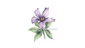 February birth flower tattoo