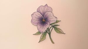 February birth flower tattoo