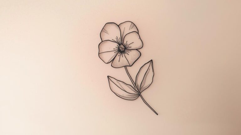 February Birth Flower Tattoo