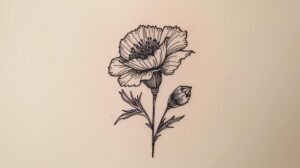 January Birth Flower Tattoo