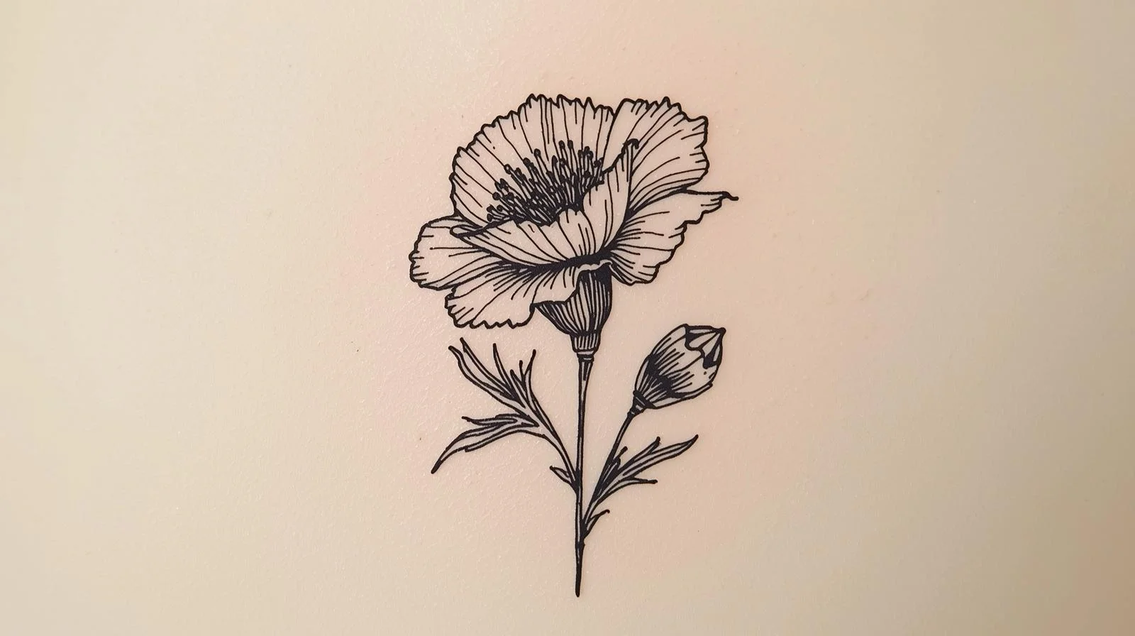 January Birth Flower Tattoo