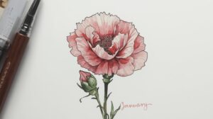 January Birth Flower Tattoo