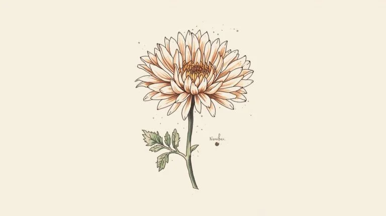 November Birth Flower Tattoo
